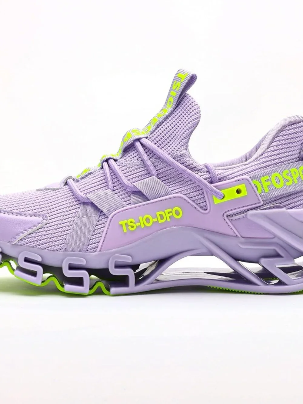Women's Purple Mesh Sneakers Athletic Running Walking Shoes Lace-up
